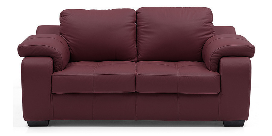 Tribunal Leather Sofa (Wine)